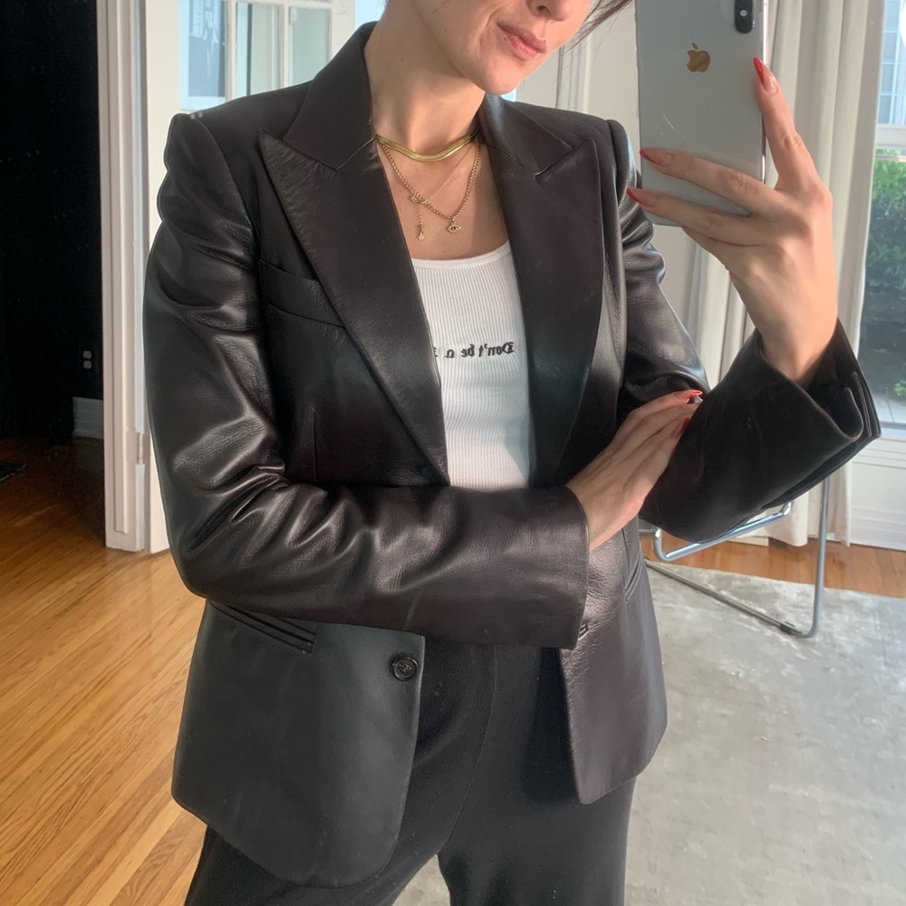 Gucci / Tom ford Leather Brown Blazer